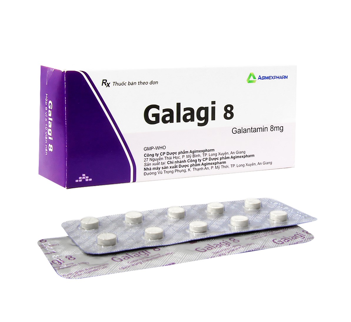 Viên nén Galagi 8 trị sa sút trí tuệ từ nhẹ đến trung bình trong Alzheimer (6 vỉ x 10 viên).jpg