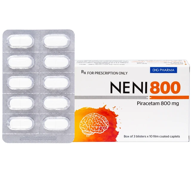Viên nén Neni 800 DHG điều trị triệu chứng chóng mặt, nhức đầu, mê sảng nặng (3 vỉ x 10 viên).webp