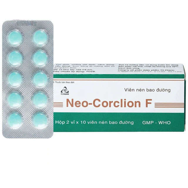 Viên nén Neo-Corclion F TV.Pharm giảm ho gió, ho khan (2 vỉ x 10 viên)'.webp