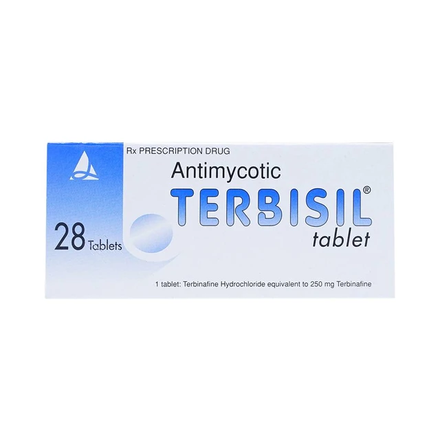 Viên nén Terbisil 250mg điều trị các bệnh nấm da, lông, tóc, móng (4 vỉ x 7 viên).webp
