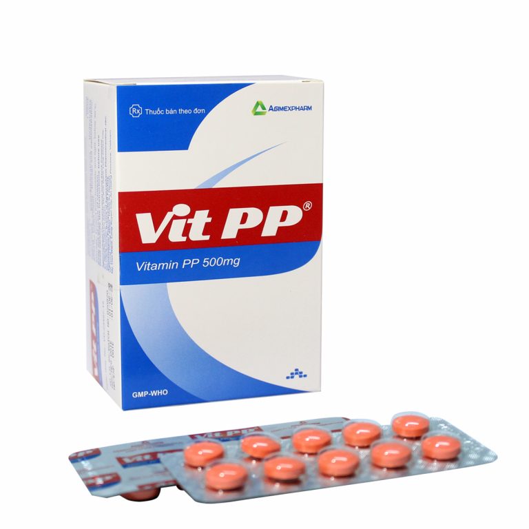 Viên nén Vit PP 500mg điều trị bệnh pellagra (10 vỉ x 10 viên).jpg