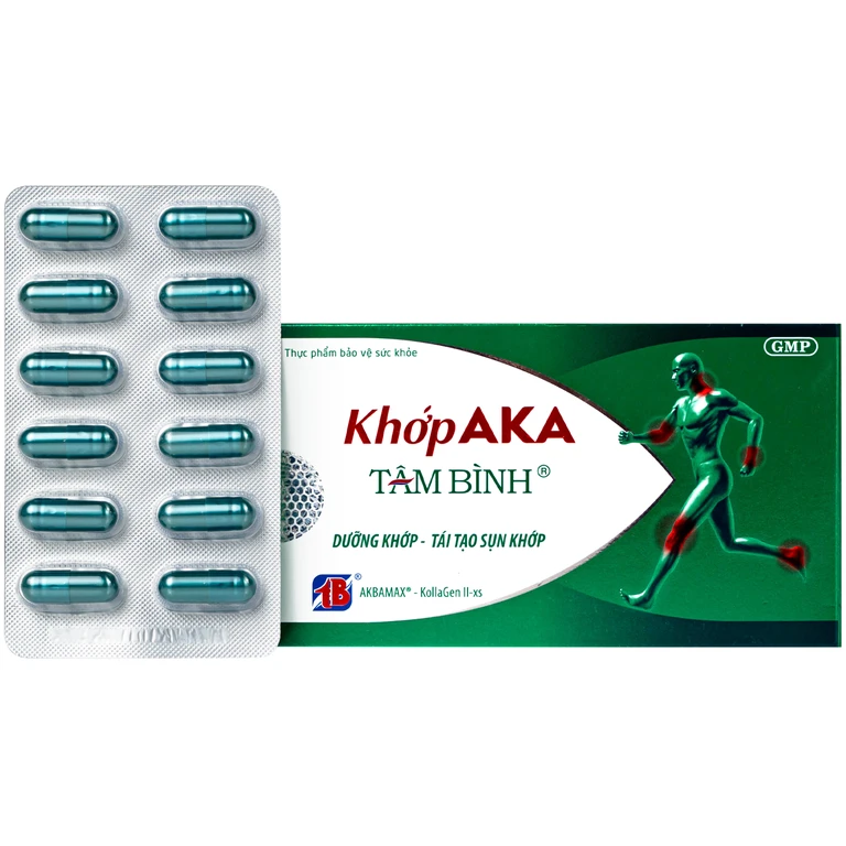 Viên uống AKA Tâm Bình dưỡng khớp, tái tạo sụn (5 vỉ x 12 viên).webp