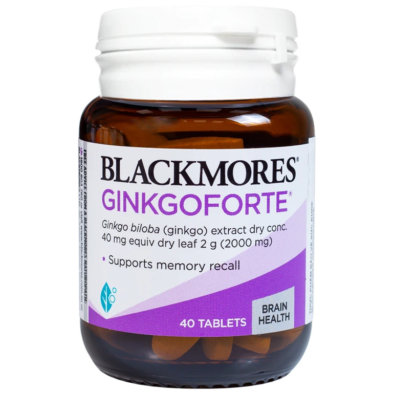 Viên uống Blackmores Ginkgoforte giúp hỗ trợ trí não, cải thiện trí nhớ (Hộp 40 viên).webp