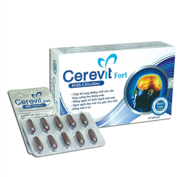 Viên uống Cerevit Fort Megapharco giúp bổ huyết, tăng cường tuần hoàn não (hộp 30 viên) - Minpharmacy.png