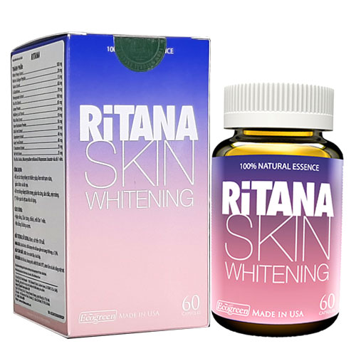 Viên uống Ritana Skin Whitening Ecogreen Làm trắng da, Giảm nám (hộp 60 viên) - Minpharmacy Hộp 60 viên.jpg