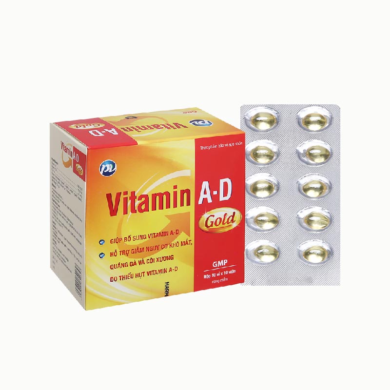 Vitamin A-D Gold PV Phúc Vinh (hộp 100 viên).jpg