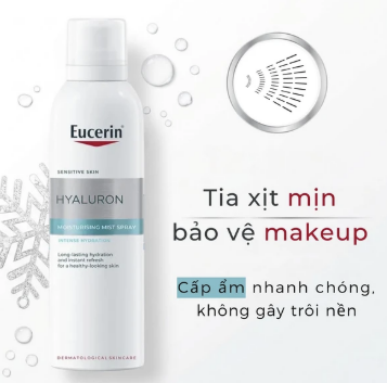 Xịt khoáng Eucerin Hyaluron Mist Spray cung cấp độ ẩm, làm dịu da (150ml).webp