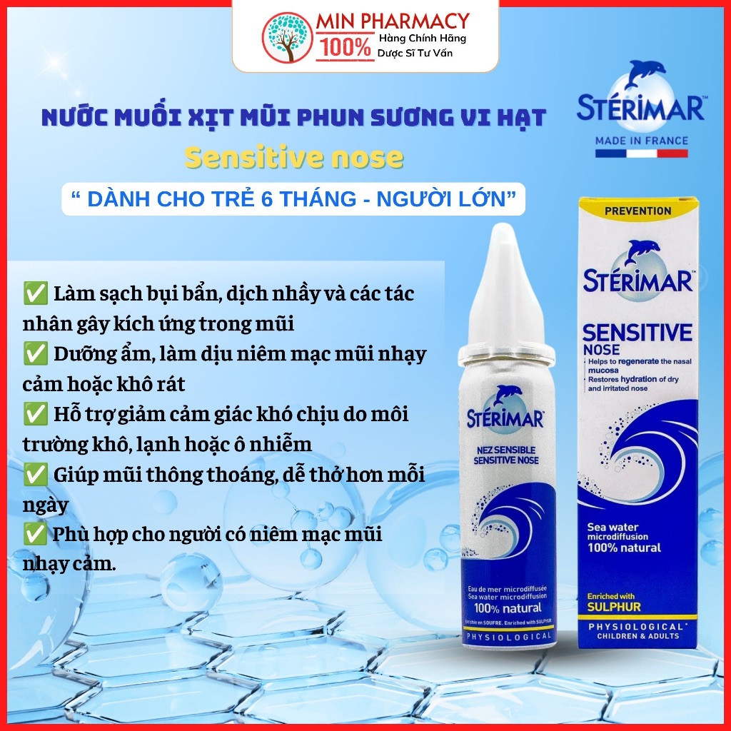 Xịt mũi Sterimar sensitive nose giảm viêm mũi 50ml.png