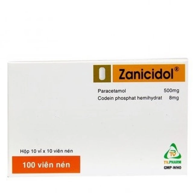 Thuốc Zanicidol 500mg TV.Pharm điều trị nhức đầu, nhức răng (10 vỉ x 10 viên).webp