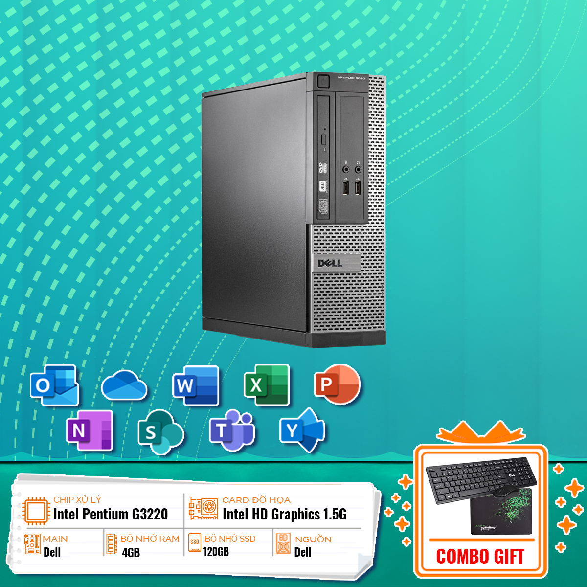 Máy Tính Bàn Dell Cũ G32/4GB/120GB