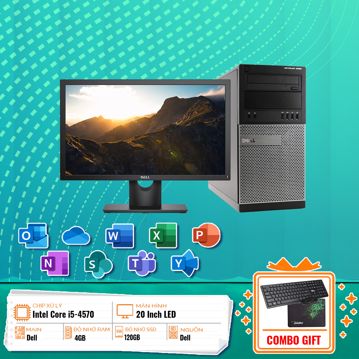 Máy Tính Bàn Dell Cũ i5/4GB/120GB