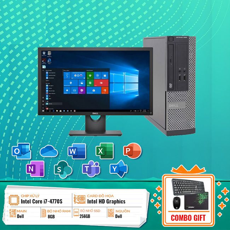Máy Tính Bàn Dell Cũ i7/8GB/256GB
