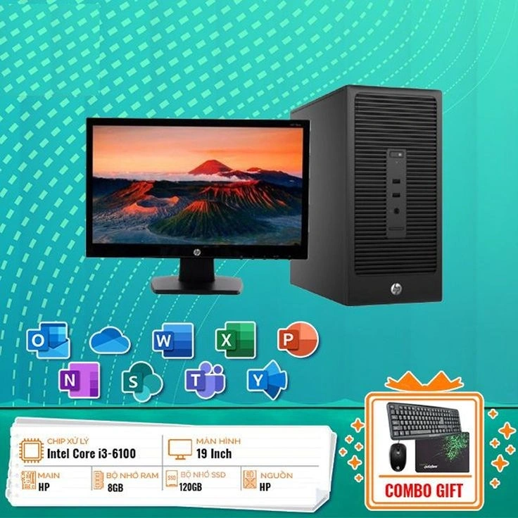 Máy Tính Bàn HP Cũ i3-7100/8GB/120GB