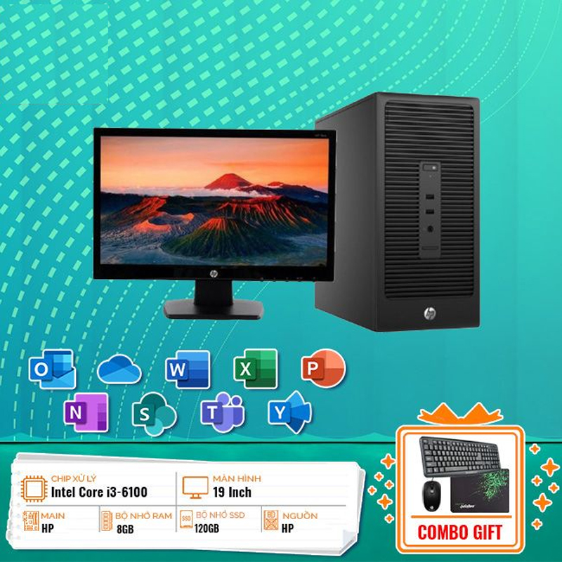 Máy Tính Bàn HP Cũ i3-7100/8GB/120GB
