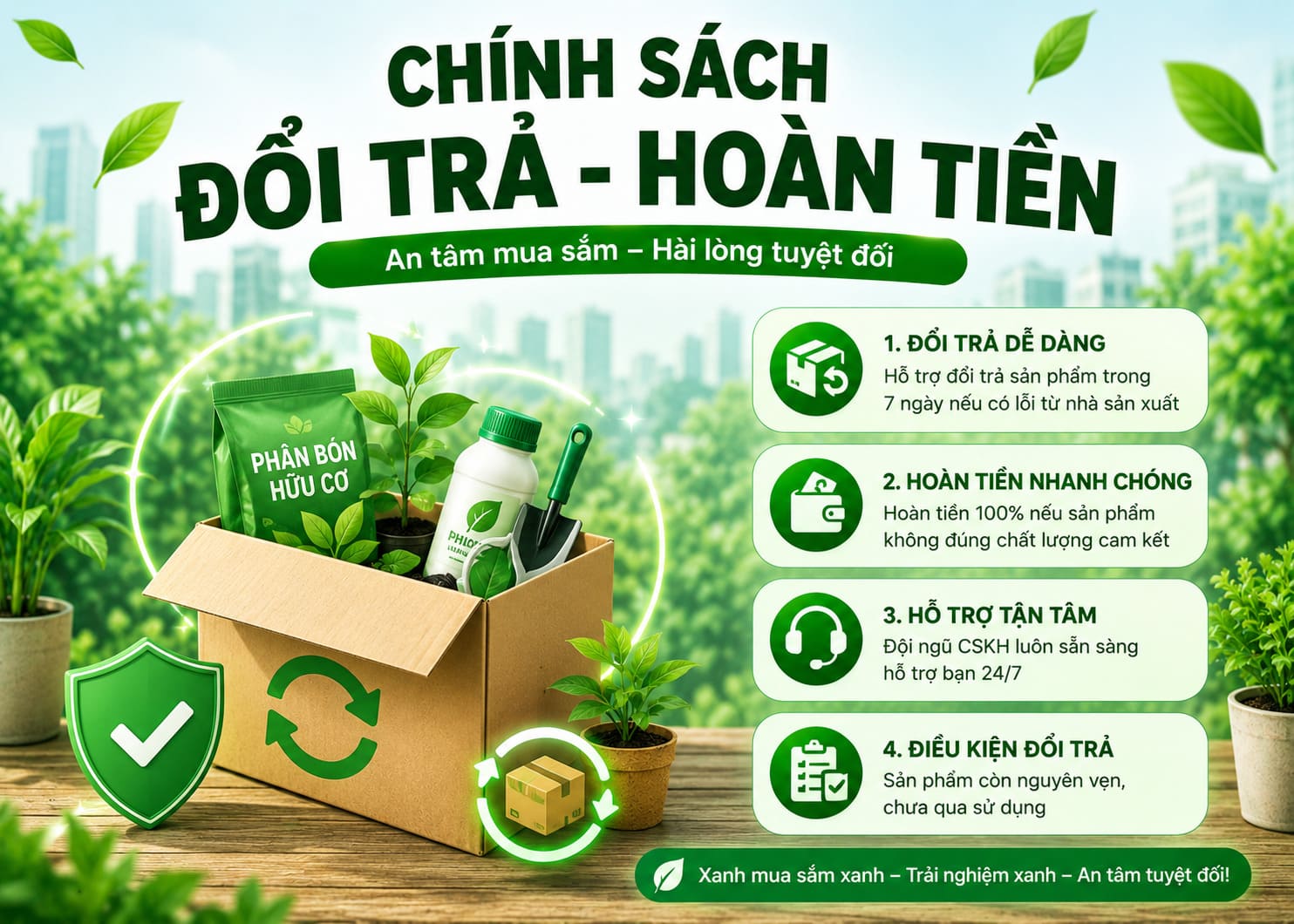 CHÍNH SÁCH ĐỔI TRẢ - HOÀN TIỀN