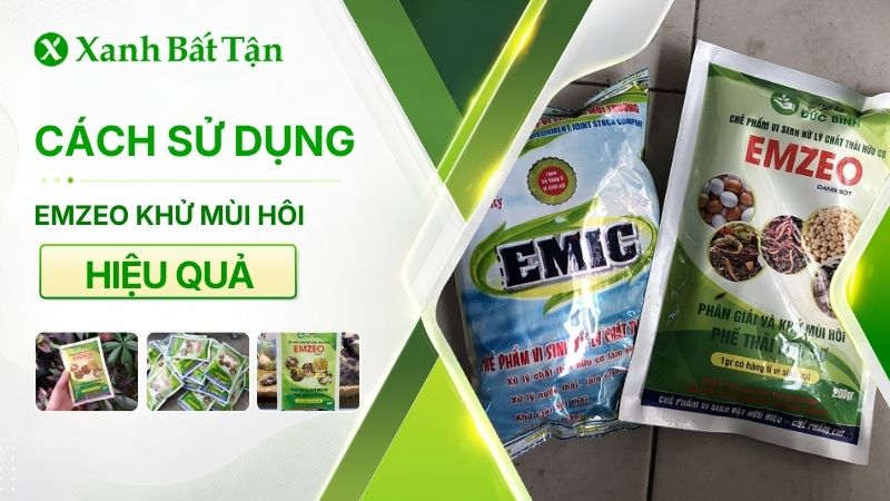 Cách sử dụng Emzeo khử mùi hôi ủ phân cá và rác thải nhà bếp