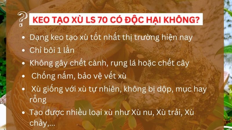 Ưu điểm của keo tạo xù cho mai vàng LS 70