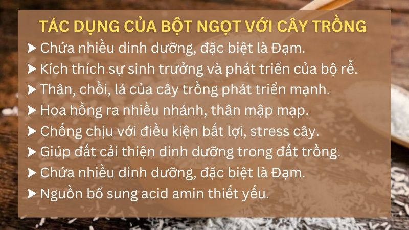 Tác dụng của bột ngọt đối với cây trồng