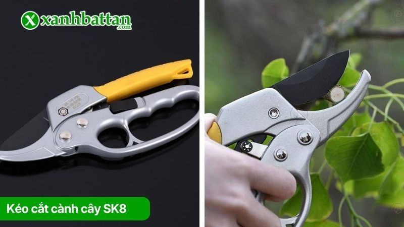 Kéo cắt cành cây SK8, chất liệu thép siêu bền, siêu bén