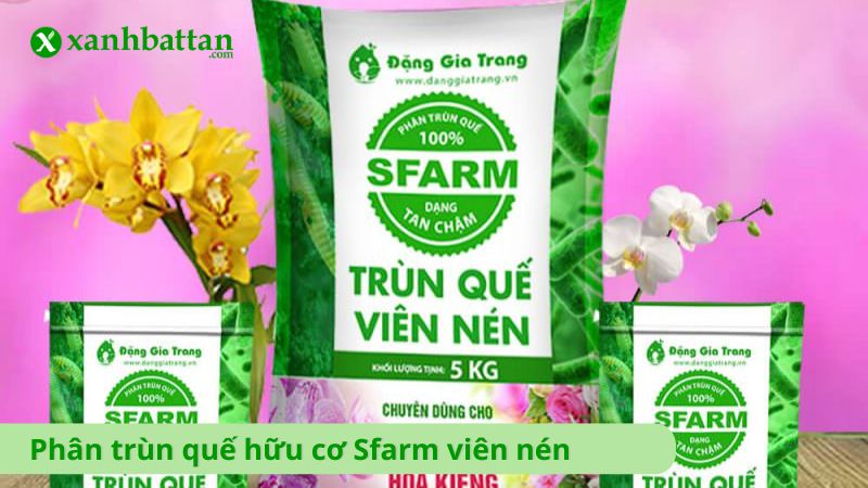 Phân trùn quế hữu cơ Sfarm viên nén