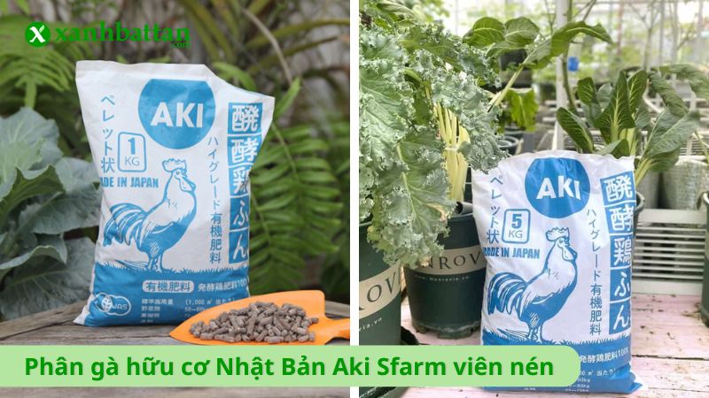 Phân gà hữu cơ Nhật Bản Aki Sfarm viên nén