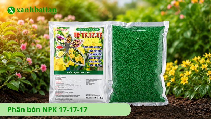 Phân bón NPK 17-17-17 - Chuyên dùng cho Mai vàng, rau sạch