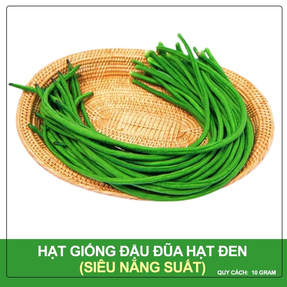 Hạt Giống Đậu Đũa Hạt Đen Phú Nông Gói 10 gram