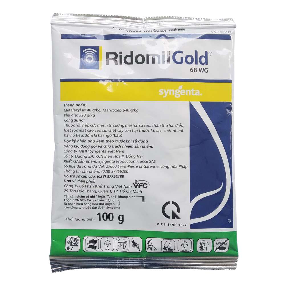 Thuốc Trừ Nấm Bệnh Cho Lan Ridomil Gold 68WG Gói 100 Gram