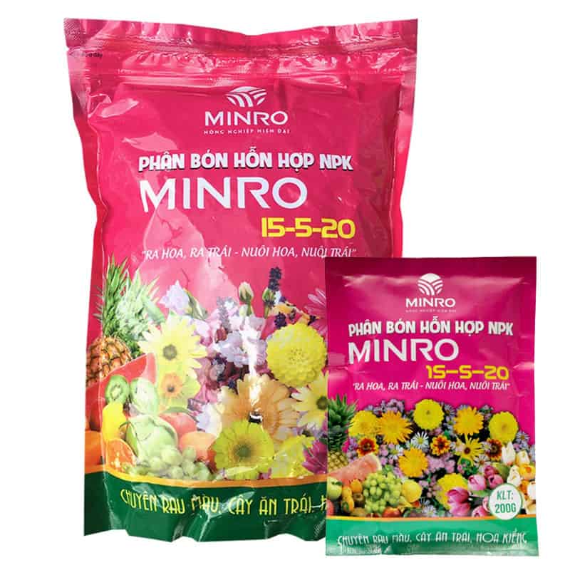 Phân Bón NPK Kích Thích Ra Hoa Và Đậu Quả Minro 15-5-20