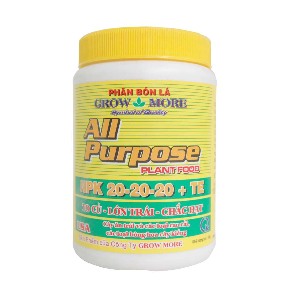 Phân Bón Lá Growmore All Purpose NPK 20-20-20+TE