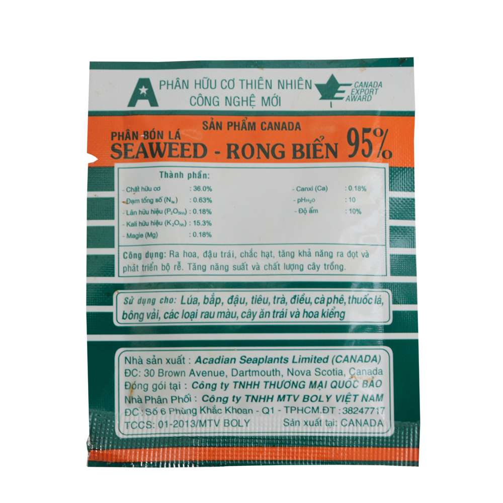 Phân Bón Lá Hữu Cơ Seaweed Rong Biển 95% Canada