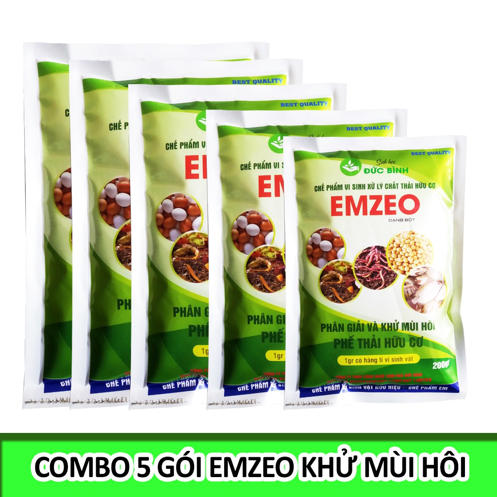 Combo 5 Gói Chế Phẩm EMZEO Khử Mùi Hôi
