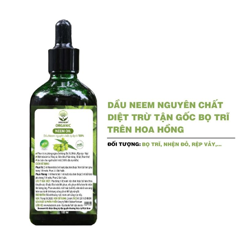 Neem Oil Trừ Bọ Trĩ Trên Hoa Hồng Chai 50 ml