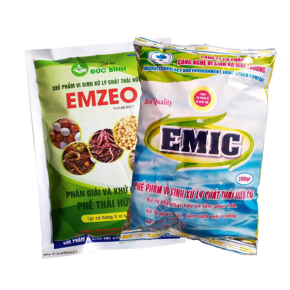 Bộ 10 Gói Emzeo Emic Khử Mùi Hôi Ủ Phân Cá Và Đậu Tương