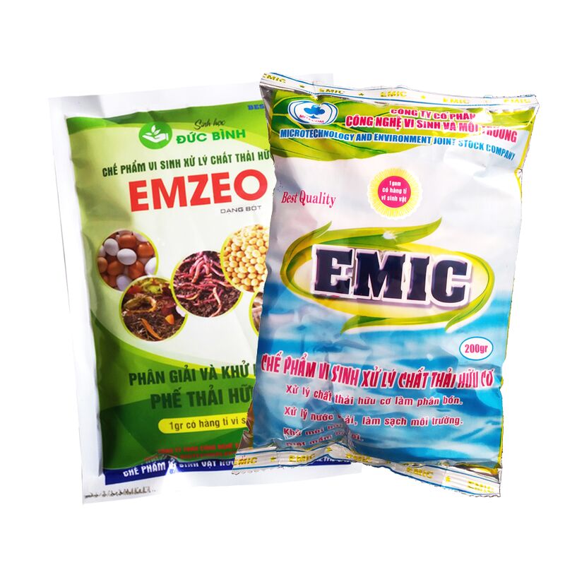 Bộ 2 Gói Emzeo Emic Khử Mùi Hôi, Ủ Đậu Tương , Ủ Rác Thải Và Ủ Phân Bón