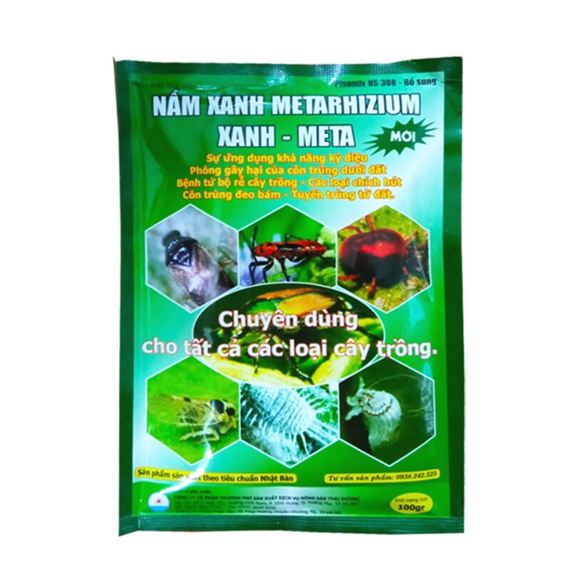 Chế Phẩm Sinh Học Nấm Xanh Metarhizium Trừ Sùng Đất, Cuốn Chiếu, Rầy Rệp 100 Gram