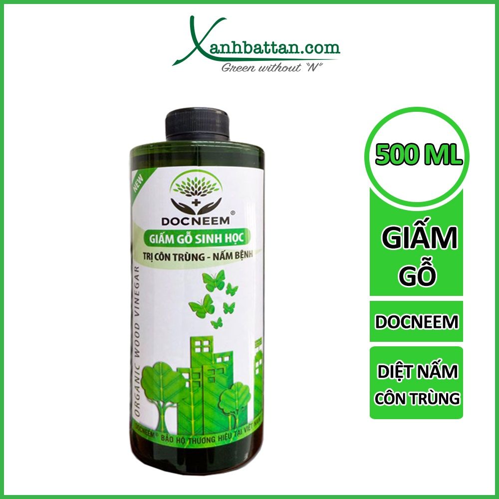 Giấm Gỗ Sinh Học Docneem Phòng Trừ Nấm Bệnh Và Xua Đuổi Côn Trùng 500 ml