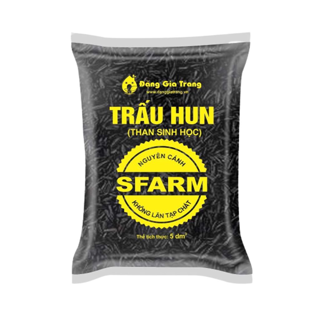 Trấu Hun Nguyên Hạt Sfarm Làm Giá Thể Trồng Cây