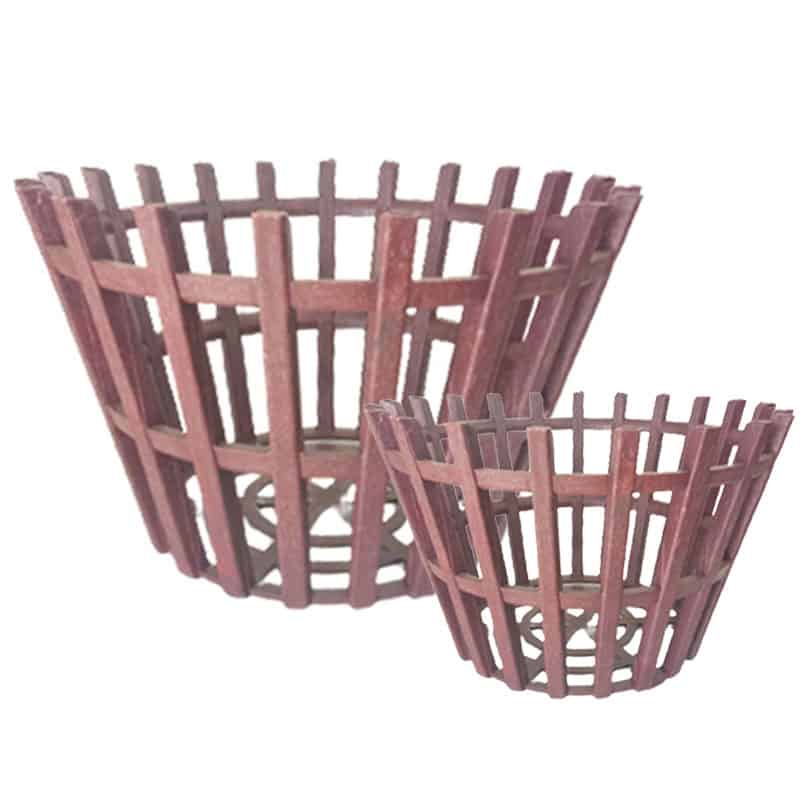 Chậu Nhựa Trồng Lan Giả Gỗ Màu Nâu Nhiều Kích Cỡ