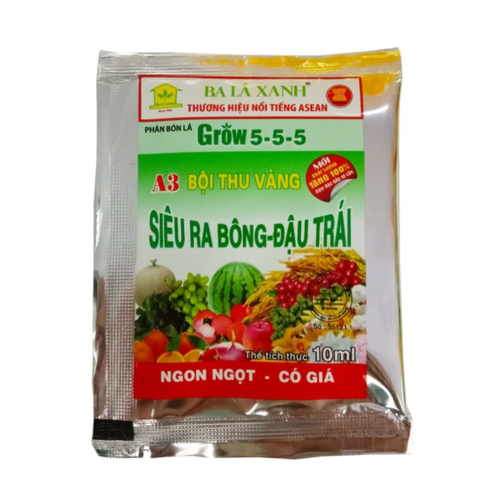 Phân Bón Lá Siêu Ra Bông Và Đậu Trái Grow 5-5-5