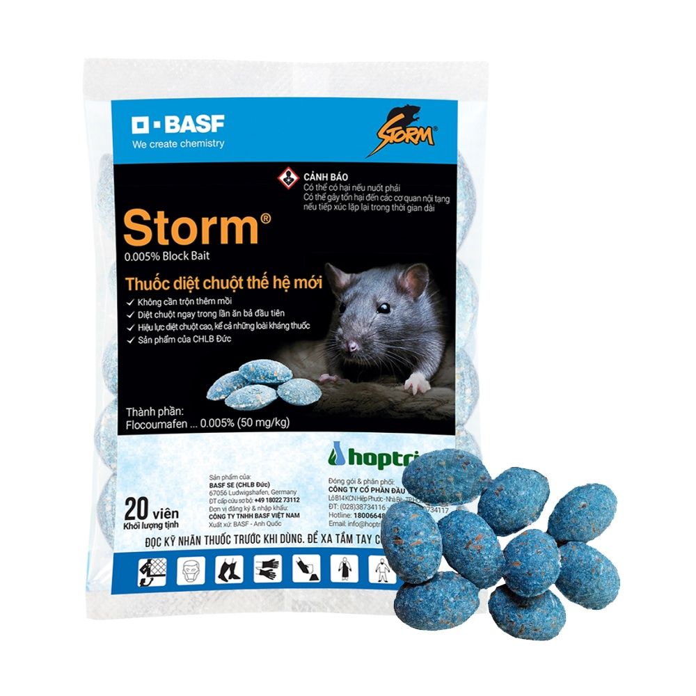 Thuốc Diệt Chuột Storm Gói 20 Viên Hiệu Lực Cao Gói 20 Viên