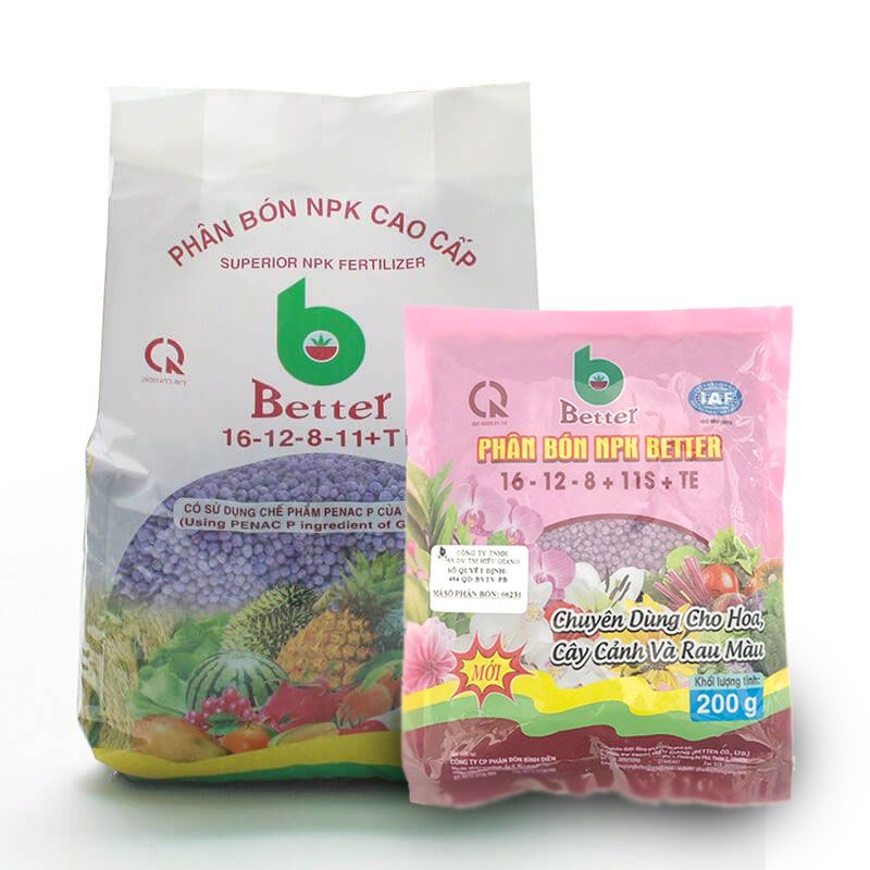 Phân bón NPK 16-12-8-11S+TE Better Tím
