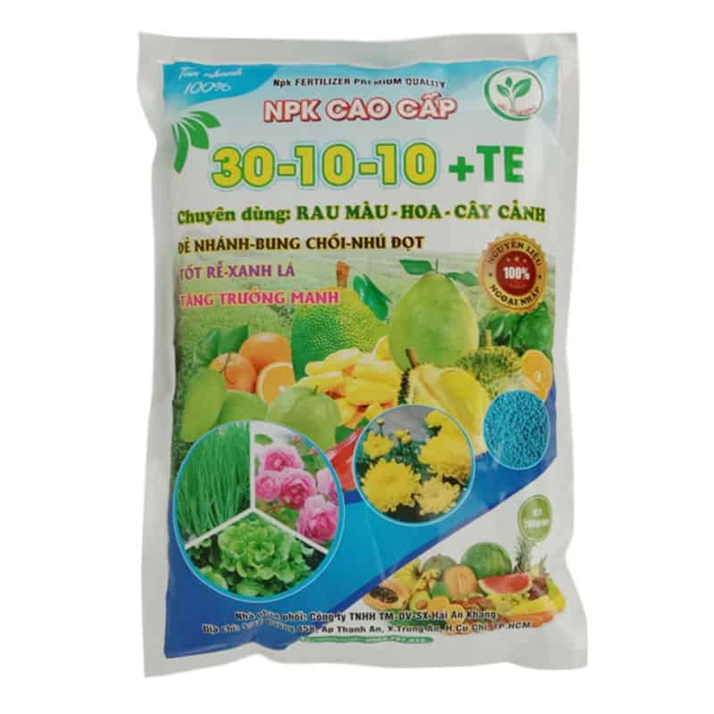 Phân Bón NPK 30-10-10+TE Bón Cây Kiểng - Rau Màu Và Cây Ăn Quả - 1 Kg