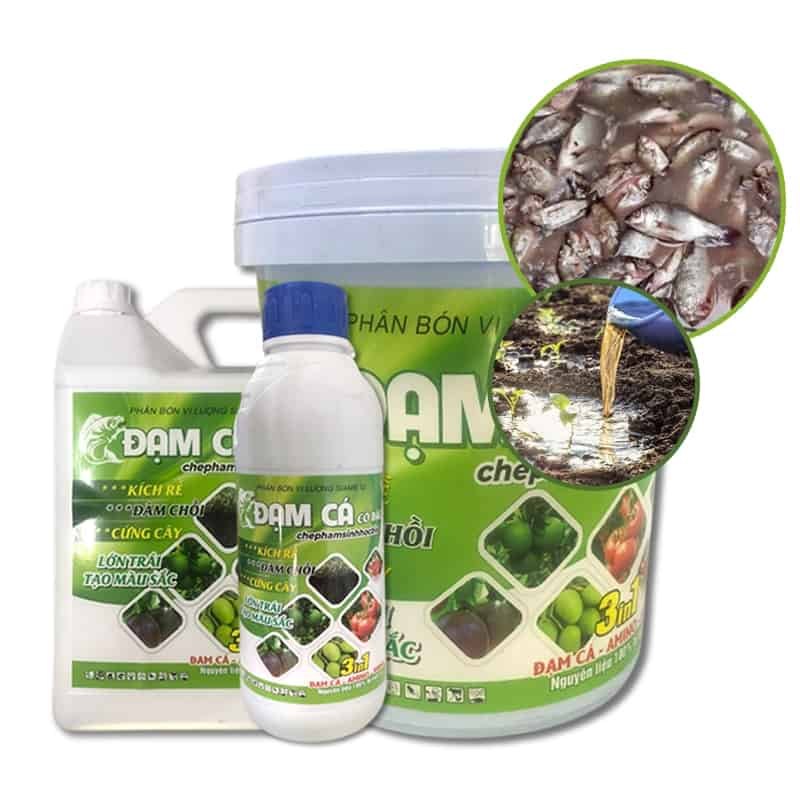 Phân Đạm Cá Cô Đặc Bổ Sung Amino Và Humic 3 Trong 1