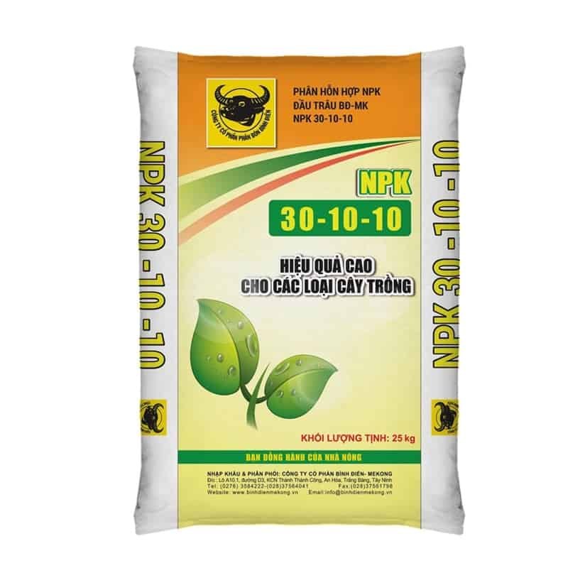 Phân Bón NPK 30-10-10 Đầu Trâu Bao 25kg