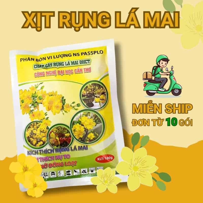 Phân Bón Làm Rụng Lá Mai Có Chọn Lọc, Không Ảnh Hưởng Nụ Hoa Gói 180 Gram