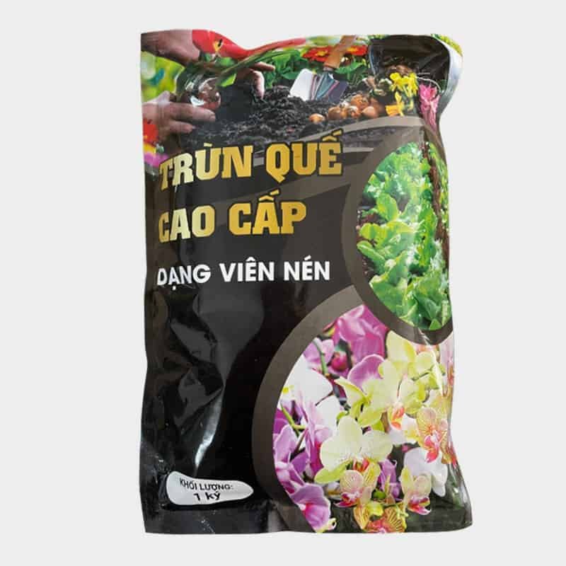Phân Trùn Quế Viên Nén Cao Cấp Bón Lan, Hoa Kiểng, Rau Màu