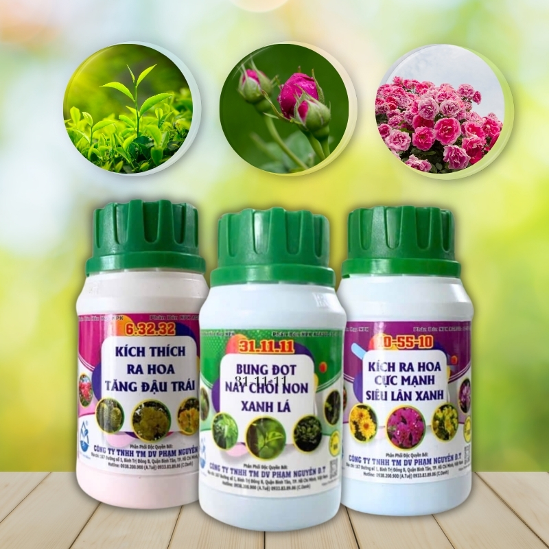Combo Phân Bón Kích Chồi -Kích Hoa - Chống Rụng Cánh Hoa