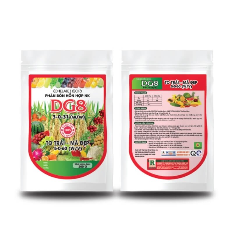 NPK 5-0-60 GELFOL Hạn Chế Rụng Hoa , Rụng Trái, Nứt Thối Trái