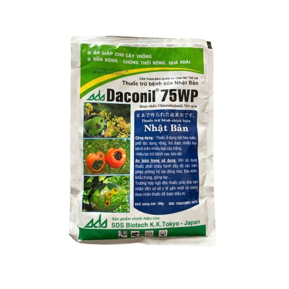 Daconil 75WP Trừ Nấm Bệnh Trên Cây Trồng Của Nhật Bản - 100 Gram